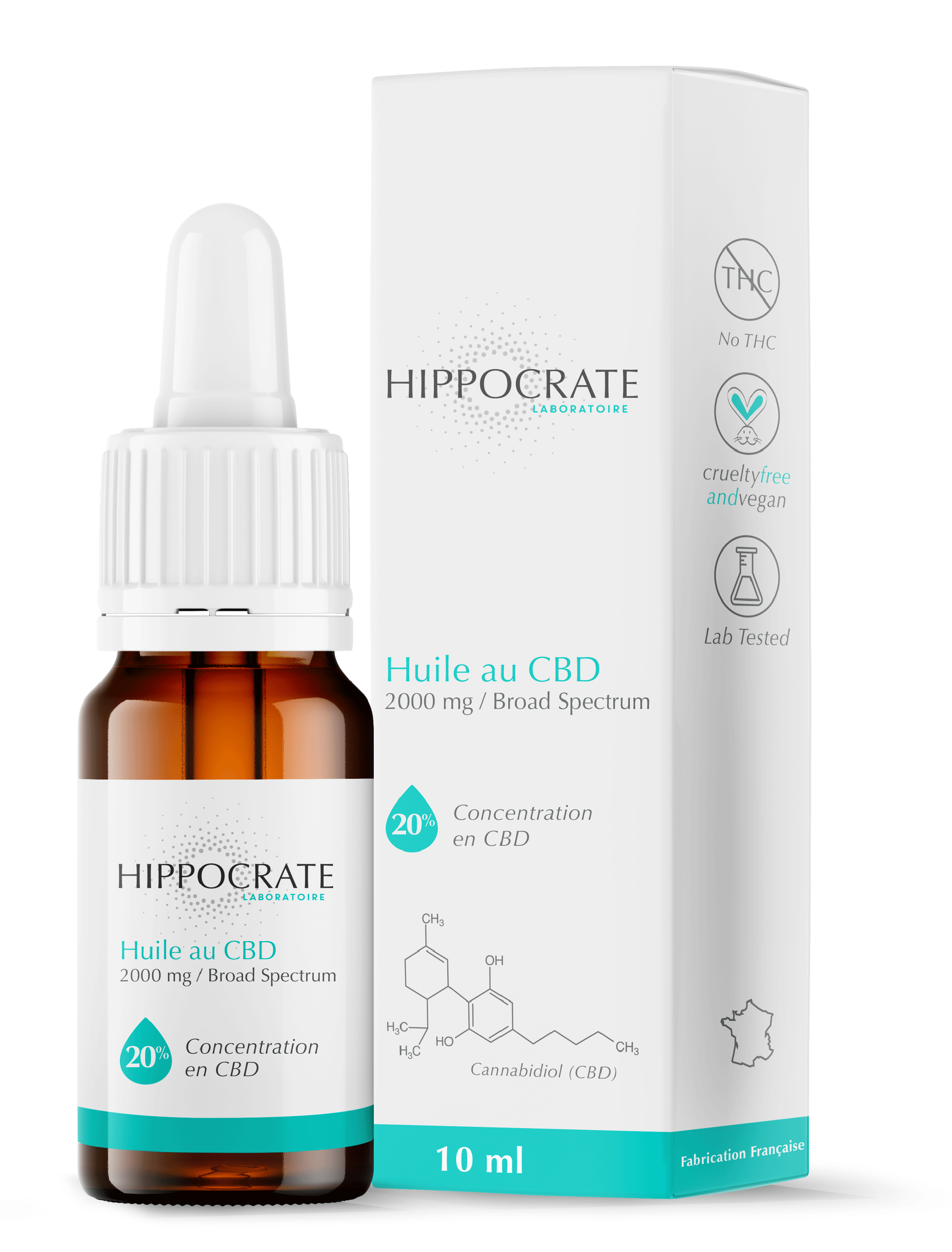 CBD-Öl 20% THC 0% - Hippocrate - Legal Cannabis-Öl