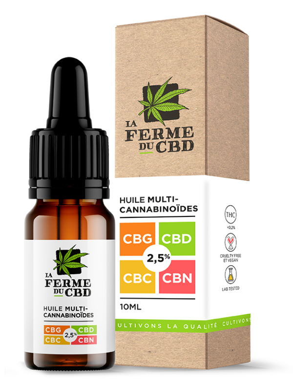 Multi-cannabinoid Oil 2.5% - CBD+CBG+CBN+CBC - The CBD Farm