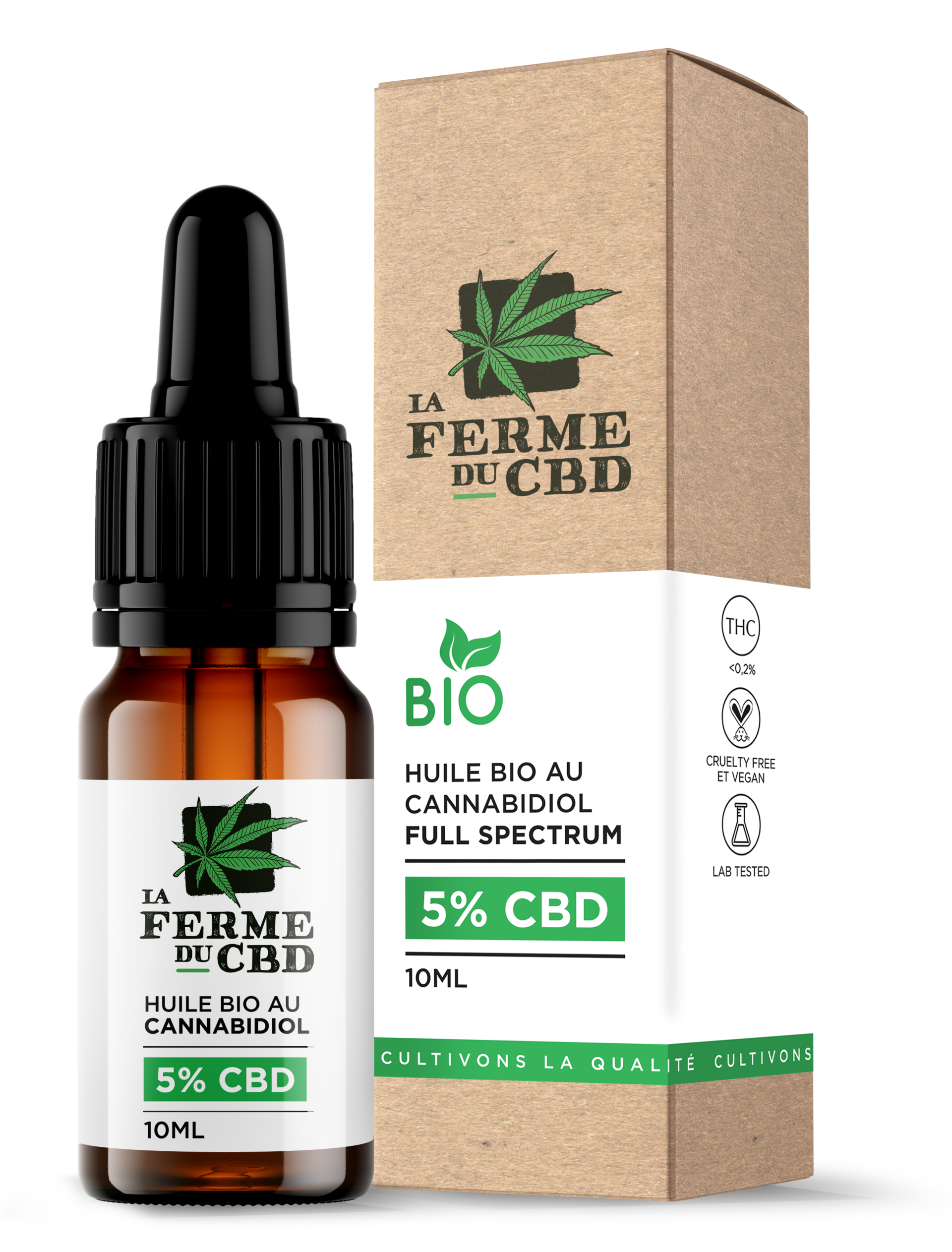 Huile CBD pour chien 5%, CBD Swiss Made BIO