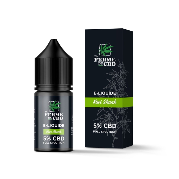E-liquide 5% CBD Full Spectrum - Kiwi Skunk - La Ferme du CBD