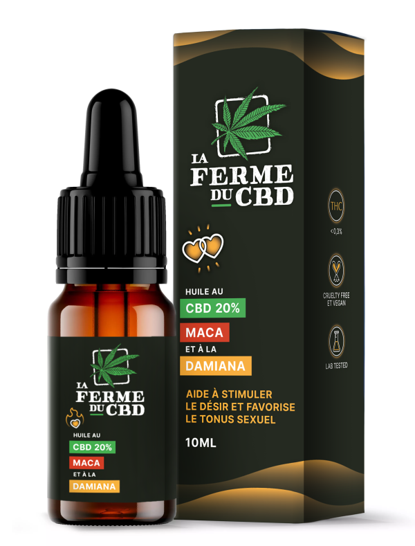 Huile LIBIDO (CBD+Maca+Damiana) - La Ferme du CBD