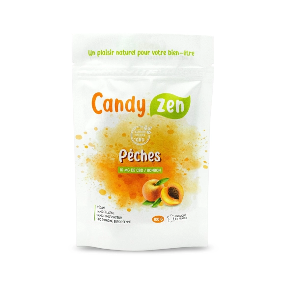 Paquet de bonbons au CBD Candy Zen à l'arôme de pêche