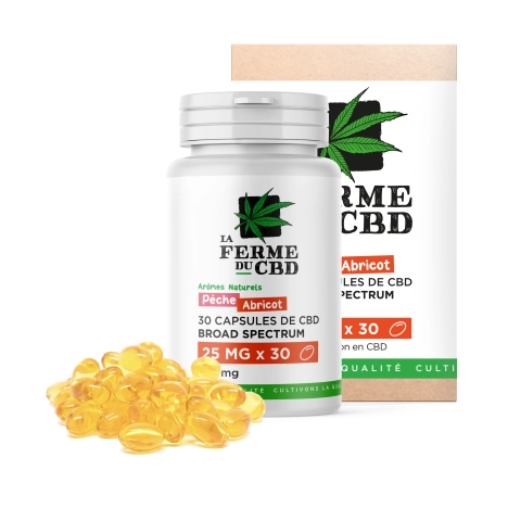 30 capsules CBD 25mg Peach-Apricot