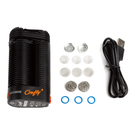 Le kit complet du vaporisateur portable pour produits au CBD Mighty + et ses accessoires