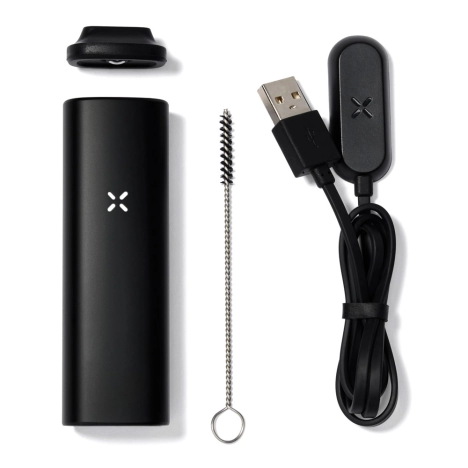 Kit contenant un vaporisateur CBD portable PAX Mini Onyx et ses accessoires