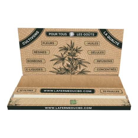 King Size Blättchen - Die CBD Farm (32 Blättchen + Filter)
