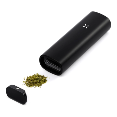 Vaporisateur noir PAX Plus Onyx avec fleurs séchées de CBD